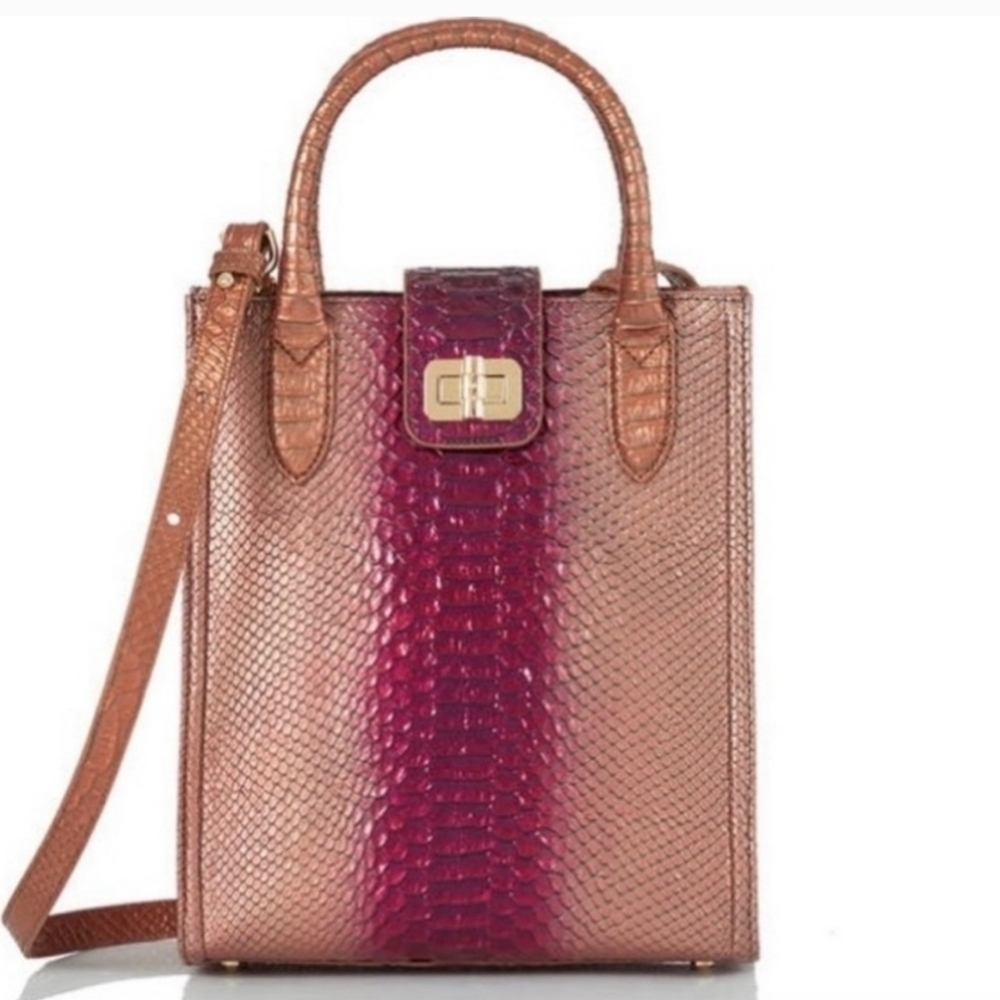 🤎▪️Brahmin ▪️Moira Pomegranate Harkness genuine leather shoulder bag